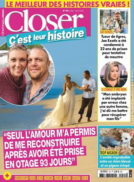 Closer C’est leur histoire – juillet-aout 2020 Cover