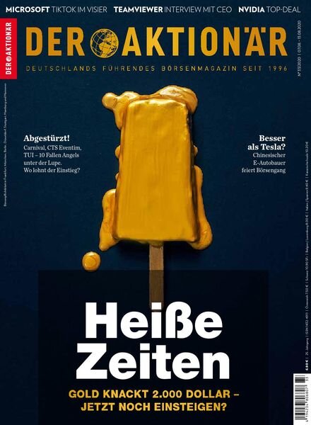 Der Aktionar – 06 August 2020 Cover