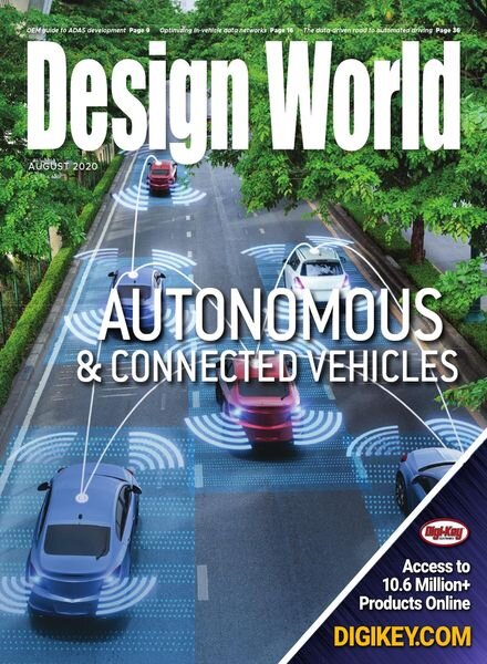 Design World – Autonomous & Connected Vehicles August 2020 Cover