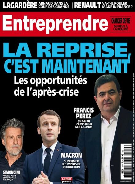 Entreprendre – Juillet-Aout 2020 Cover