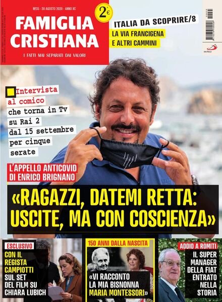 Famiglia Cristiana – 30 Agosto 2020 Cover