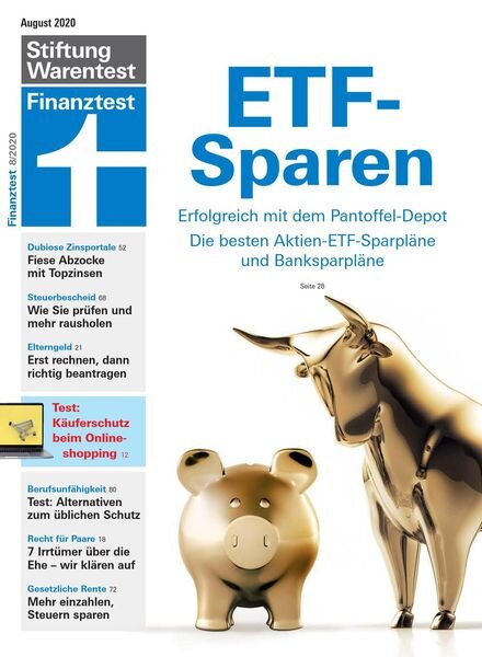 Finanztest – August 2020 Cover