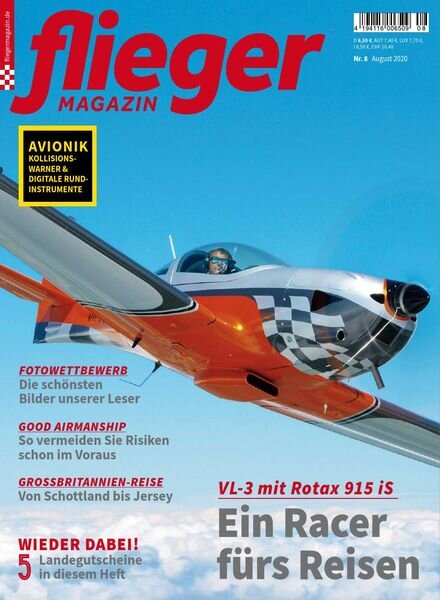 Fliegermagazin – August 2020 Cover