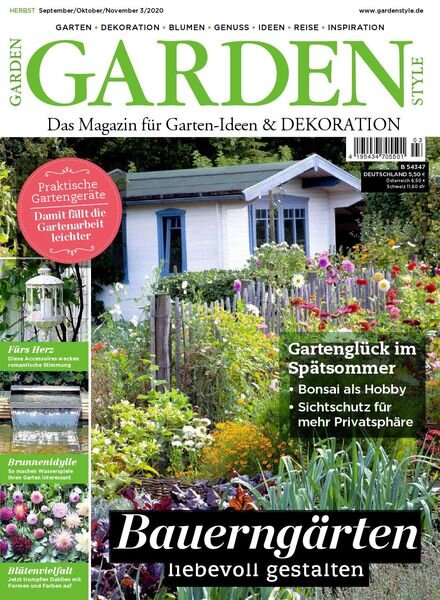 Garden Style – September-November 2020 Cover