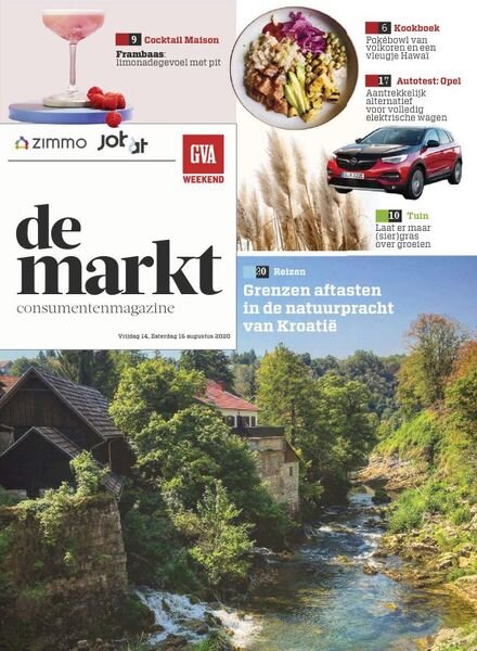 Gazet van Antwerpen De Markt – 14 augustus 2020 Cover