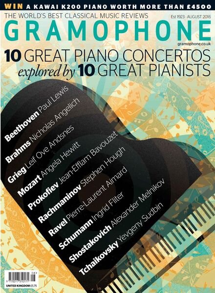 Gramophone – August 2016 Cover