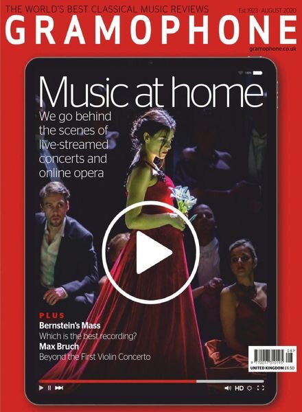 Gramophone – August 2020 Cover