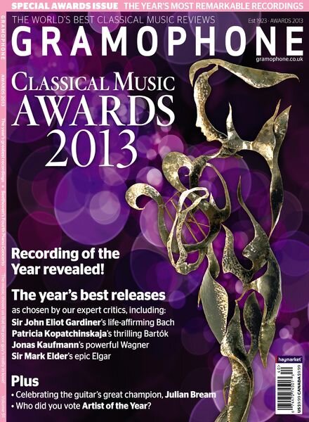 Gramophone – Awards 2013 Cover