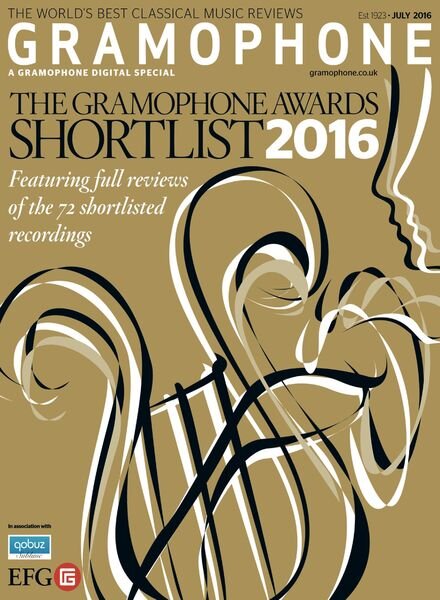 Gramophone – Gramophone Awards Shortlist 2016 Cover