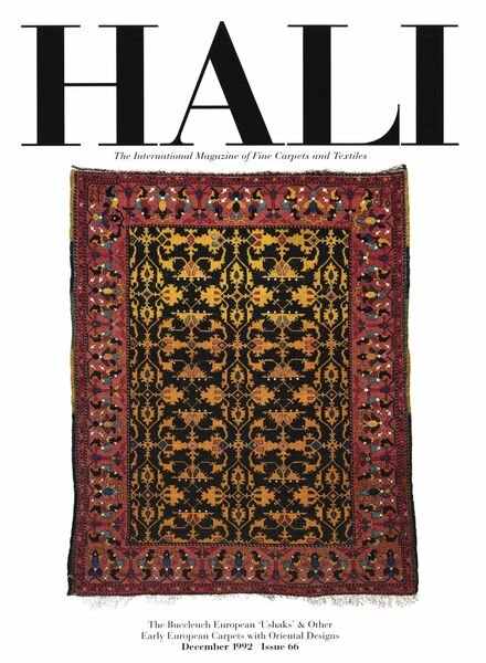 HALI – December 1992 Cover