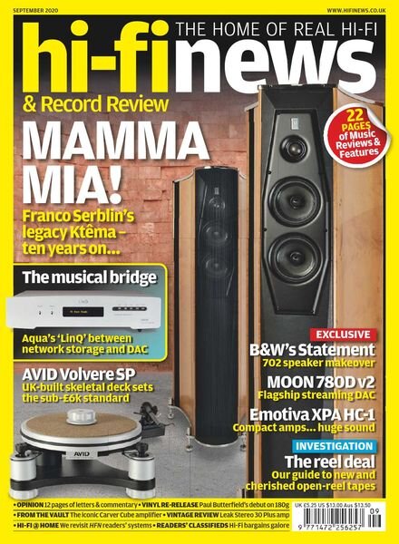 Hi-Fi News – September 2020 Cover