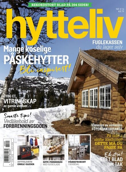 Hytteliv – mars 2016 Cover