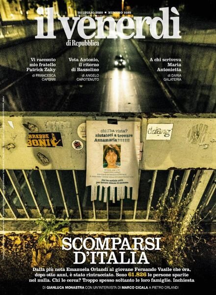 Il Venerdi di Repubblica – 31 Luglio 2020 Cover