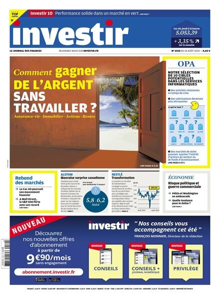 Investir – 14 Aout 2020 Cover