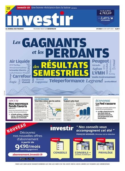 Investir – 1er Aout 2020 Cover