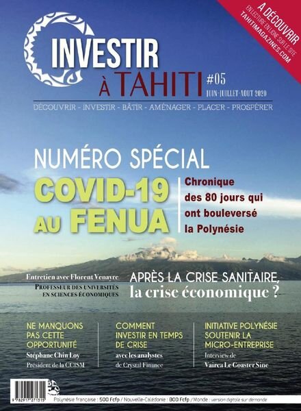 Investir a Tahiti – Juin-Aout 2020 Cover