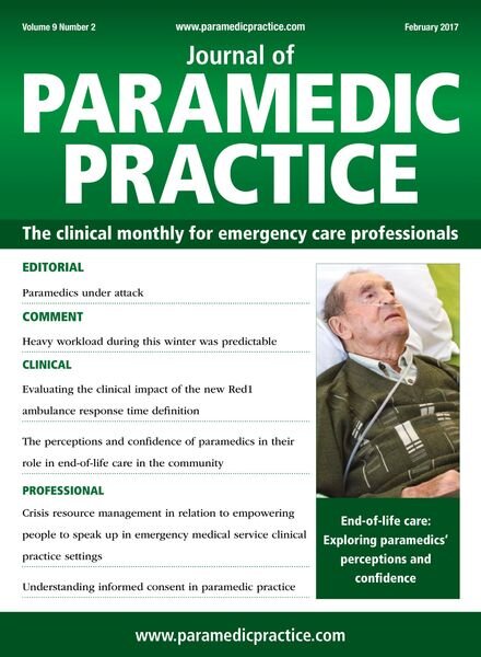 Journal of Paramedic Practice – February 2017 Cover
