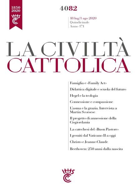 La Civilta Cattolica – 18 Luglio 2020 Cover