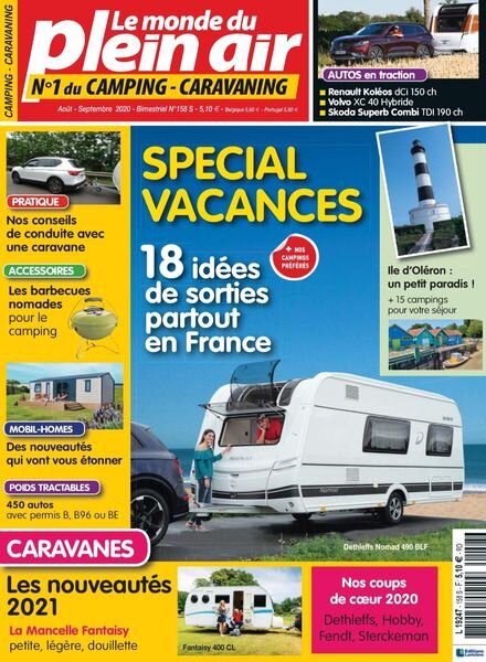 Le Monde du Plein-Air – Aout-Septembre 2020 Cover
