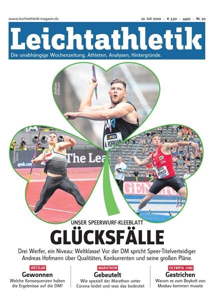 Leichtathletik – 22 Juli 2020 Cover