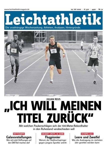 Leichtathletik – 29 Juli 2020 Cover