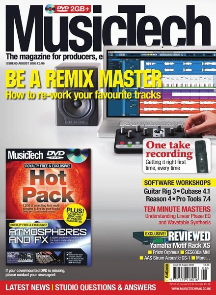 MusicTech – August 2008 Cover
