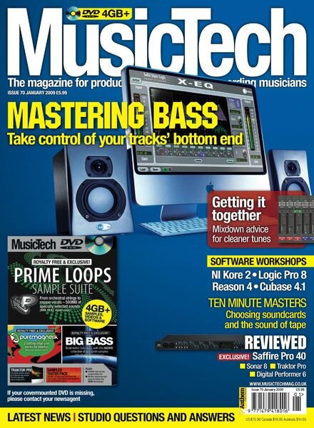 MusicTech – January 2009 Cover