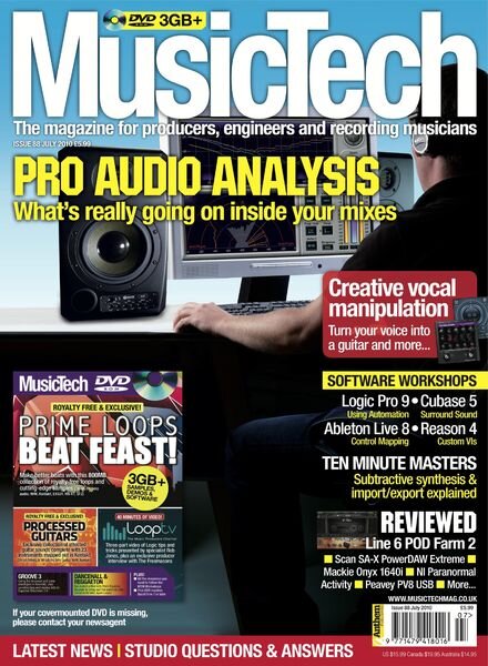 MusicTech – July 2010 Cover