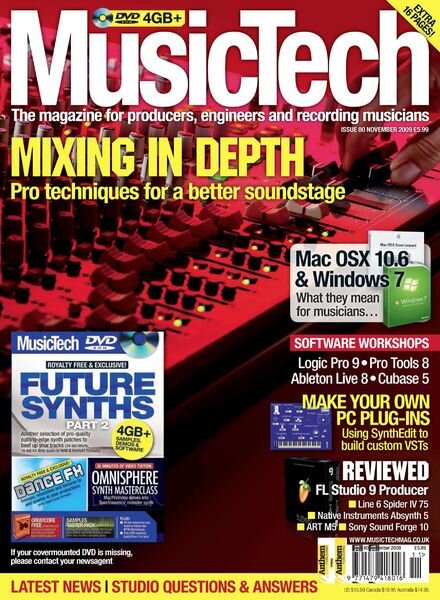 MusicTech – November 2009 Cover
