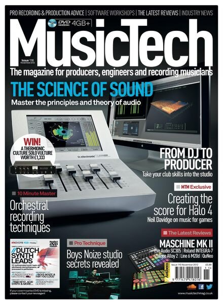 MusicTech – November 2012 Cover