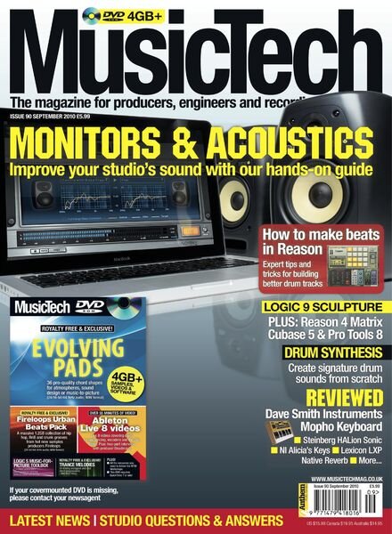 MusicTech – September 2010 Cover