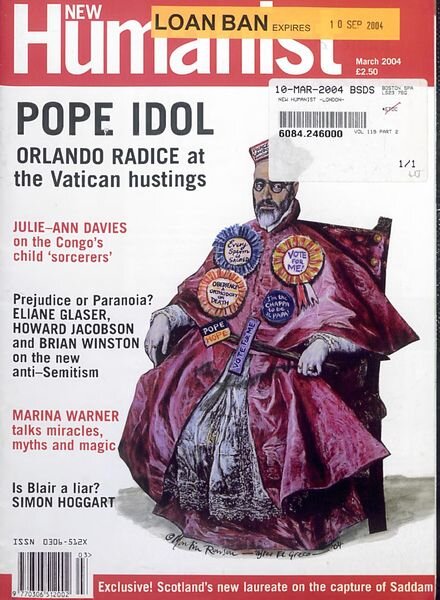 New Humanist – March 2004 Cover