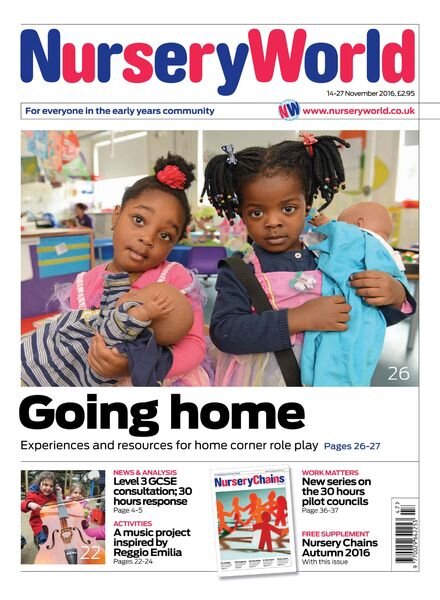 Nursery World – 14 November 2016 Cover