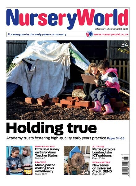 Nursery World – 22 January 2018 Cover