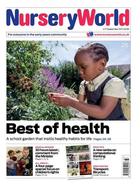 Nursery World – 4 September 2017 Cover
