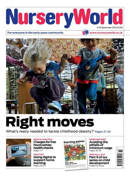 Nursery World – 5 September 2016 Cover