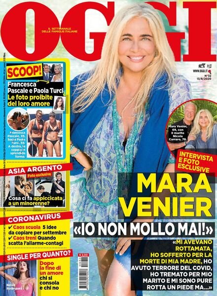 Oggi – 13 agosto 2020 Cover