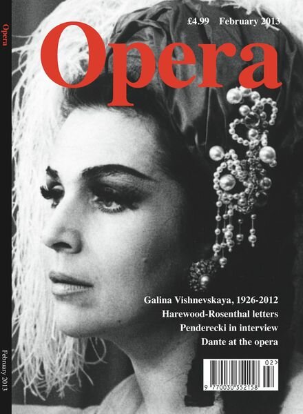 Opera – February 2013 Cover