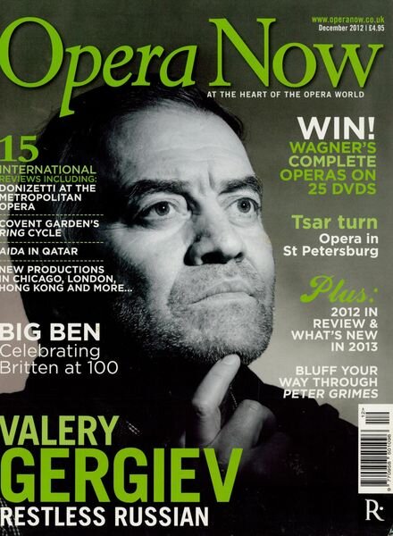 Opera Now – December 2012 Cover