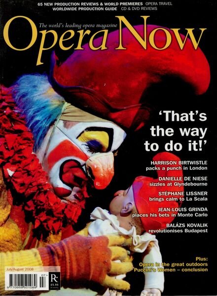Opera Now – July-August 2008 Cover