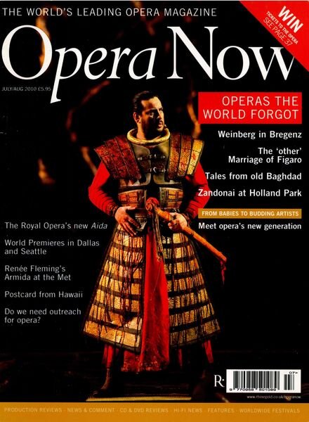 Opera Now – July-August 2010 Cover