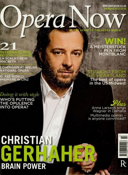 Opera Now – July-August 2013 Cover