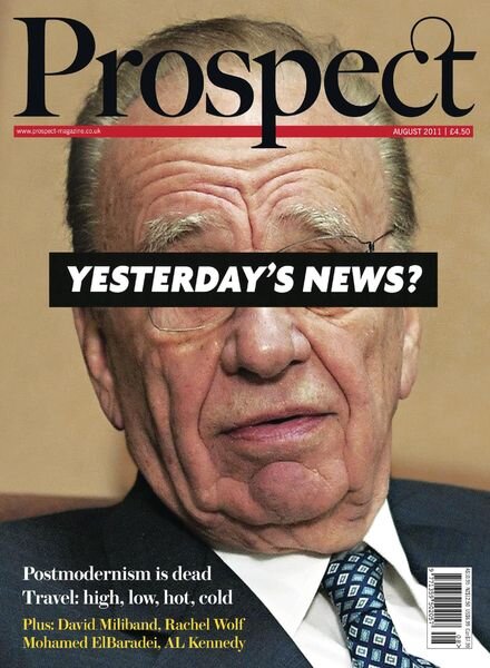 Prospect Magazine – August 2011 Cover