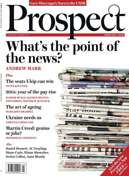 Prospect Magazine – March 2014 Cover