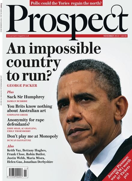 Prospect Magazine – November 2013 Cover