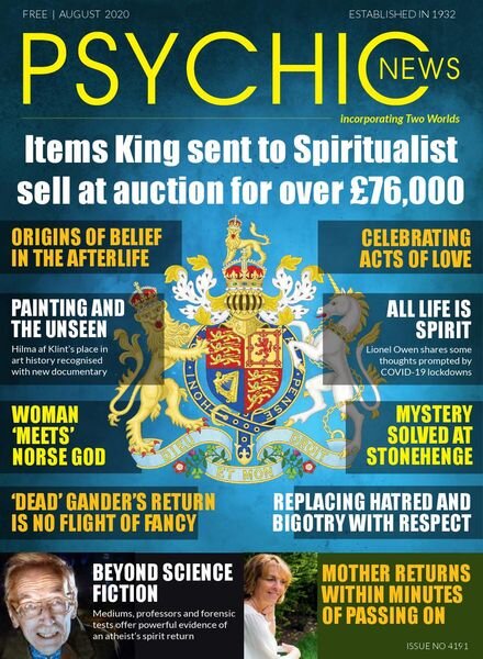 Psychic News – Issue 4191 – August 2020 Cover