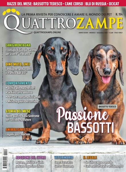 QuattroZampe – Settembre 2020 Cover