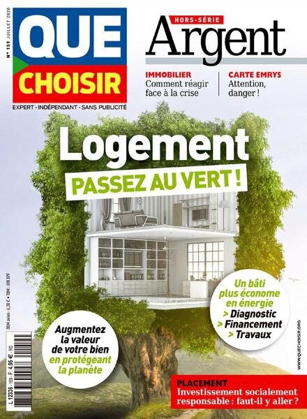 Que Choisir – Hors-Serie Argent – Juillet 2020 Cover
