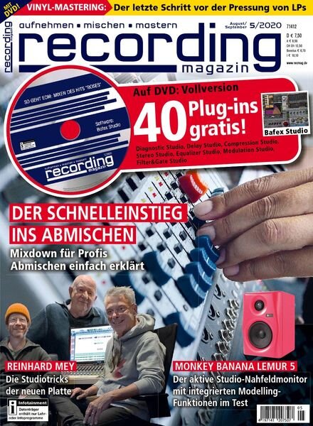 Recording Magazin – August-September 2020 Cover