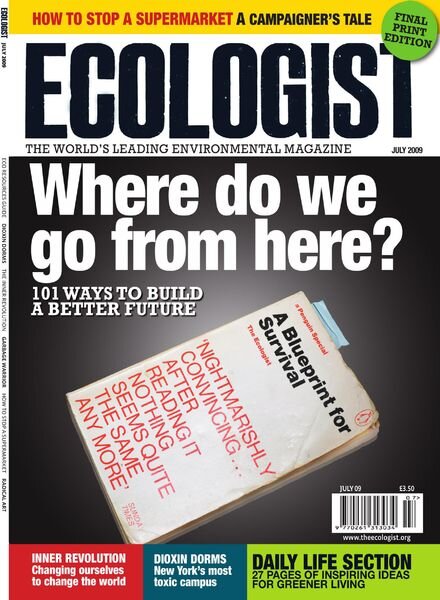 Resurgence & Ecologist – Ecologist, Vol 39 N 6 – July 2009 Cover